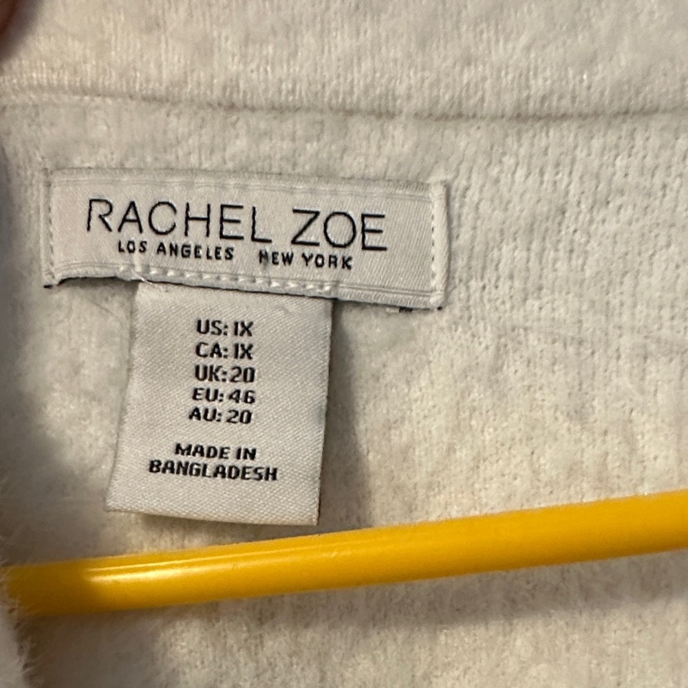 Rachel Zoe White Teddy Jacket with Snap Front - Picture 2 of 8
